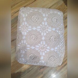 New Full Tan BedSet Crochet Lace